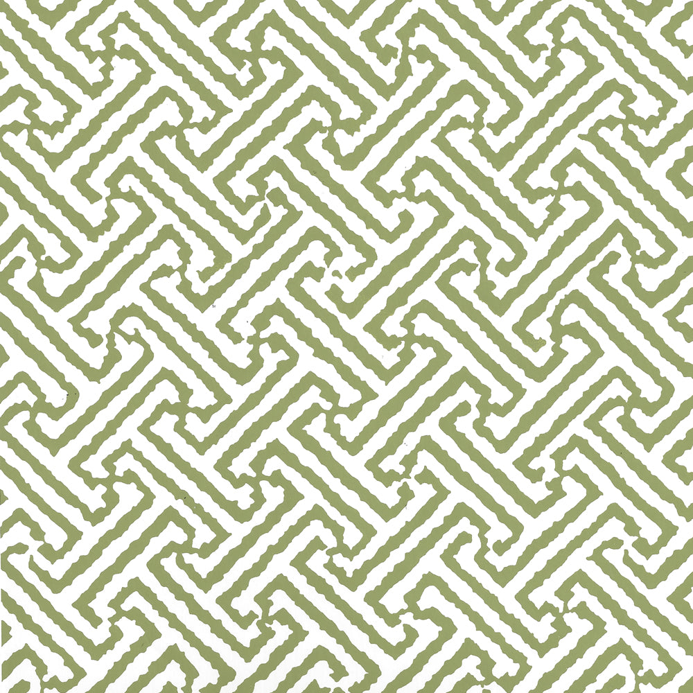 Java Java Bali Green on White wallpaper by China Seas