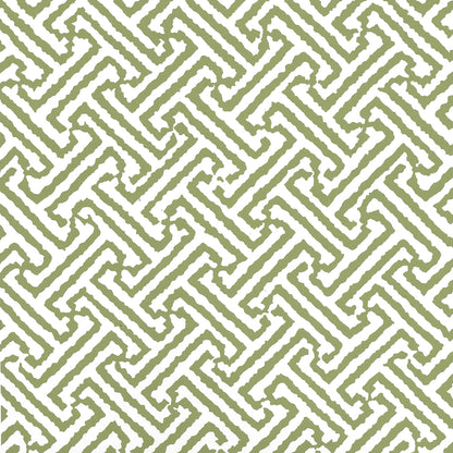 Java Java Bali Green on White wallpaper by China Seas