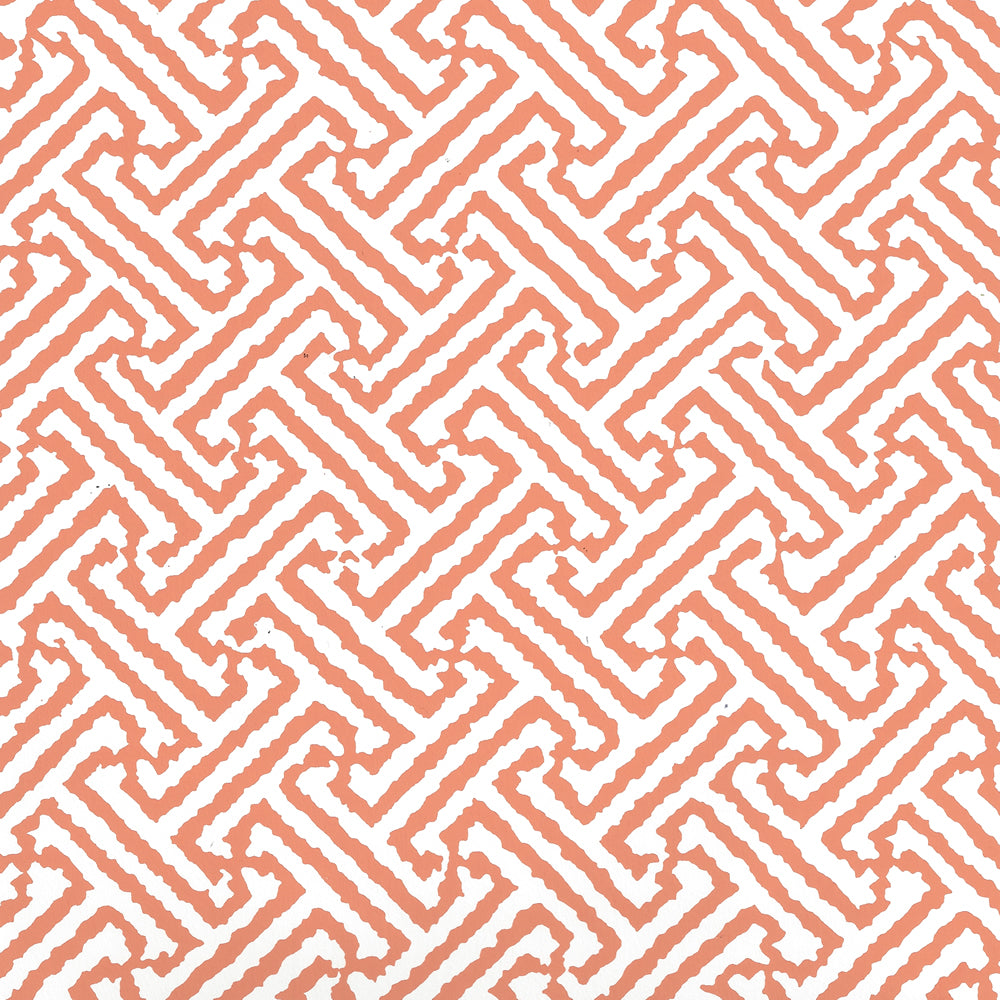 Java Java Salmon Orange on White wallpaper by China Seas