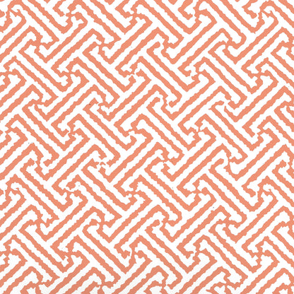 Java Java Salmon Orange on White wallpaper by China Seas