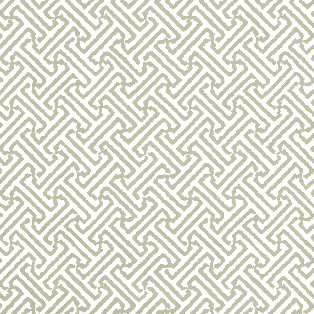 Java Petite Greige on White wallpaper by China Seas