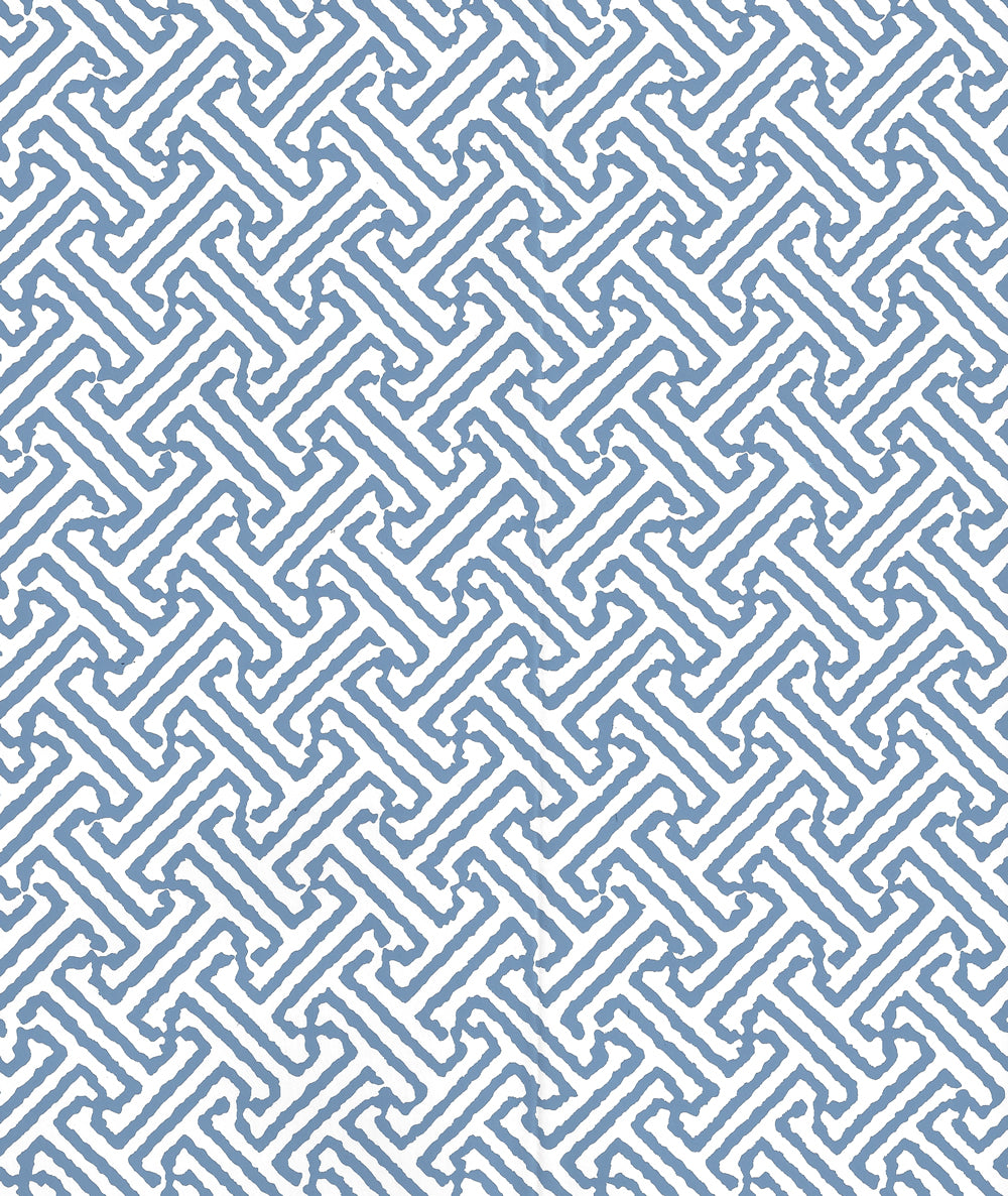 Java Petite Blue on White wallpaper by China Seas