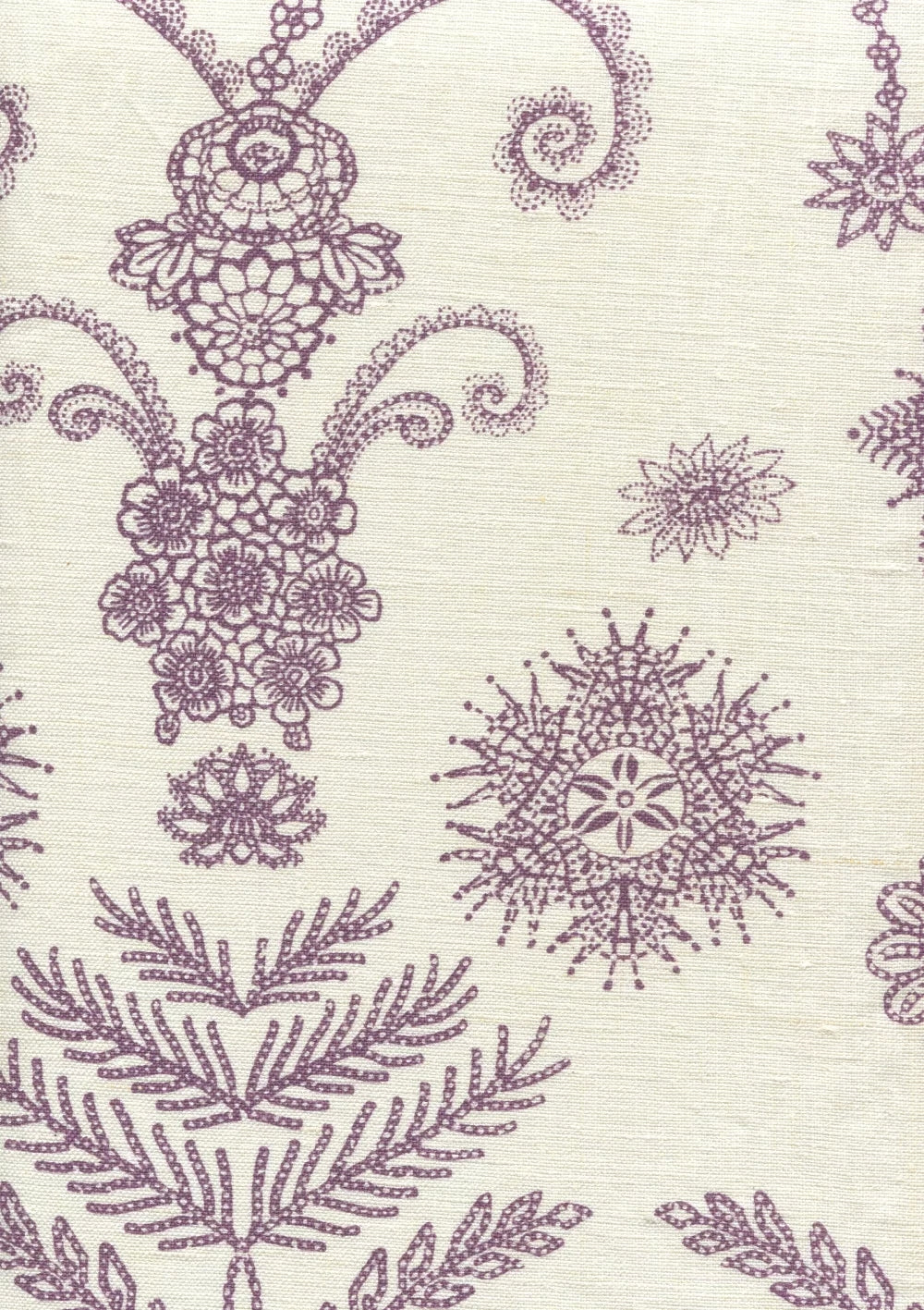 Jeanne Panel Purple fabric by Home Couture