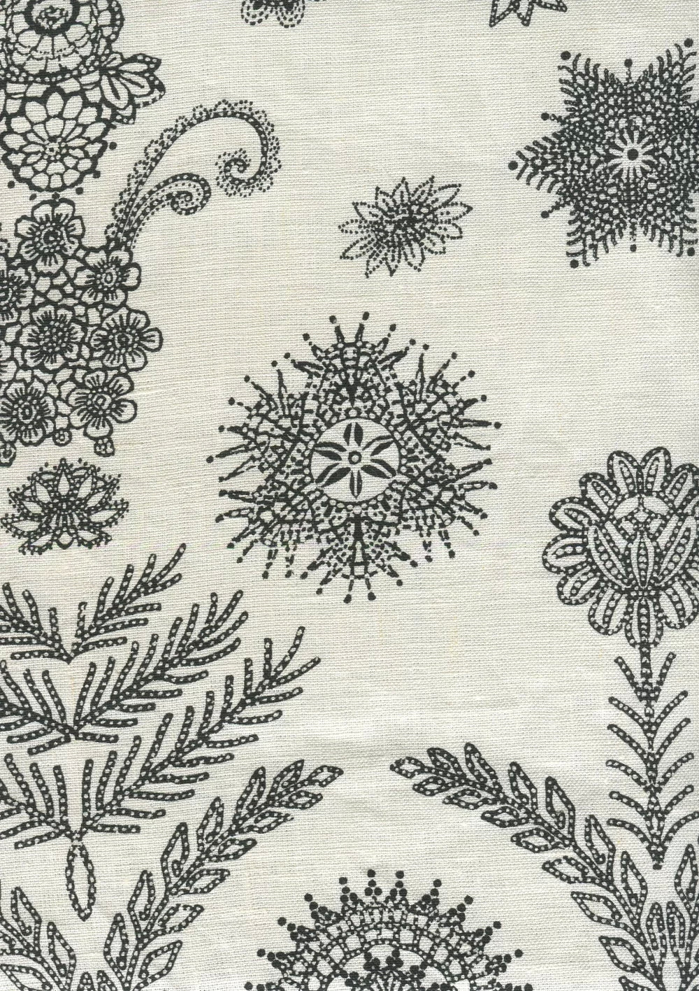 Jeanne Panel Black fabric by Home Couture