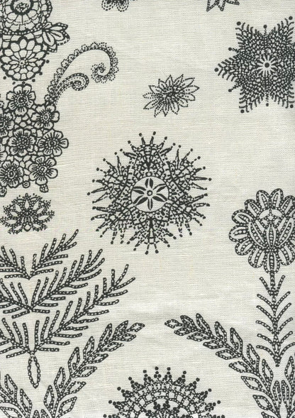 Jeanne Panel Black fabric by Home Couture