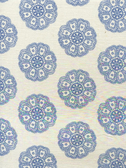 Jeanne Petite Fleur Blue fabric by Home Couture