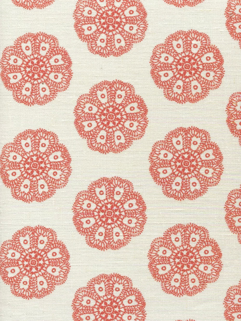 Jeanne Petite Fleur Orange fabric by Home Couture