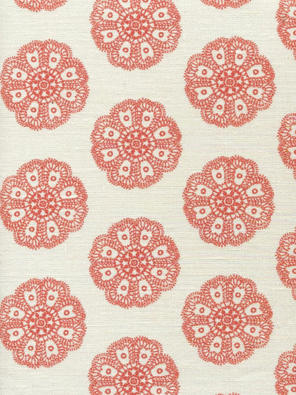Jeanne Petite Fleur Orange fabric by Home Couture