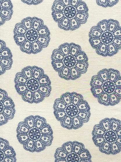 Jeanne Petite Fleur Navy fabric by Home Couture