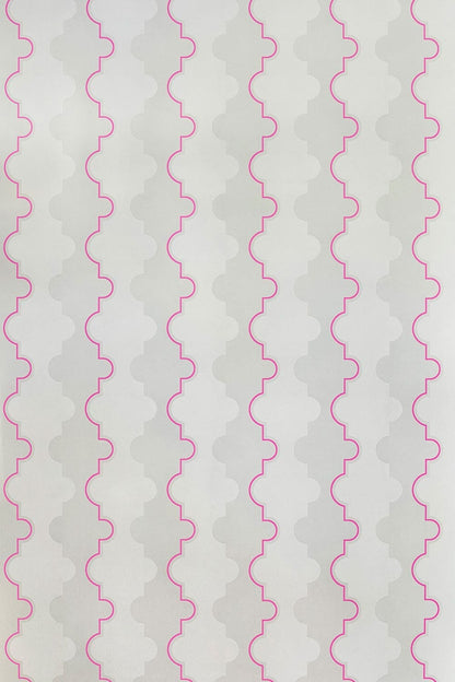 Jigsaw Stripe Wallpaper by Barneby Gates Pink