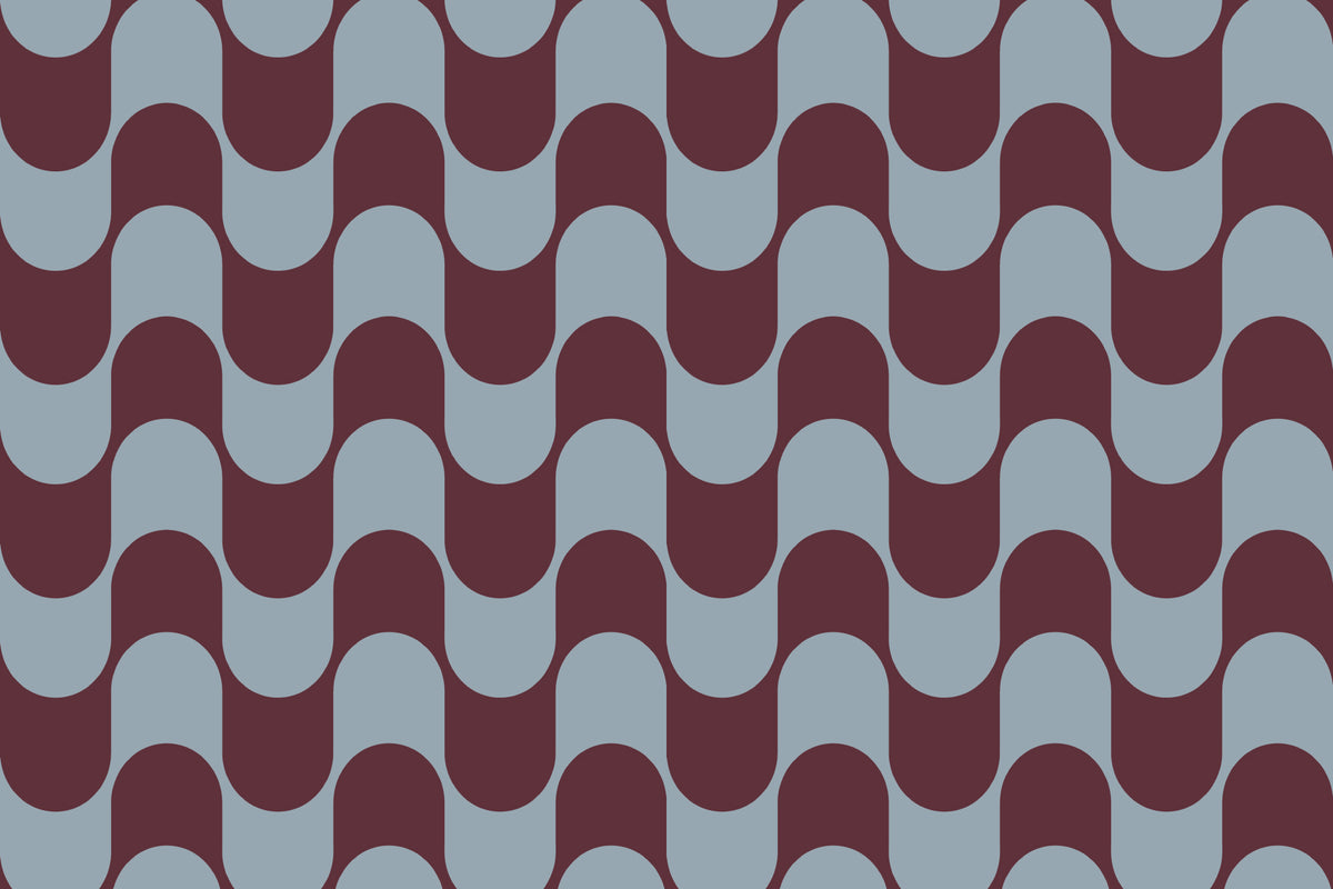 Jive Blue & Burgundy wallpaper by Hovia