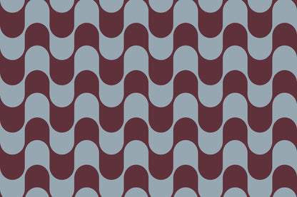 Jive Blue & Burgundy wallpaper by Hovia