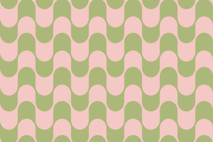 Jive Pink & Green wallpaper by Hovia