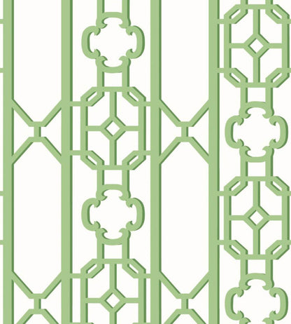 Joanna Fret Wallpaper by Scalamandre Pear