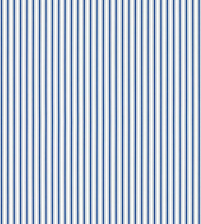 Johnson Stripe Wallpaper by Scalamandre Cobalt