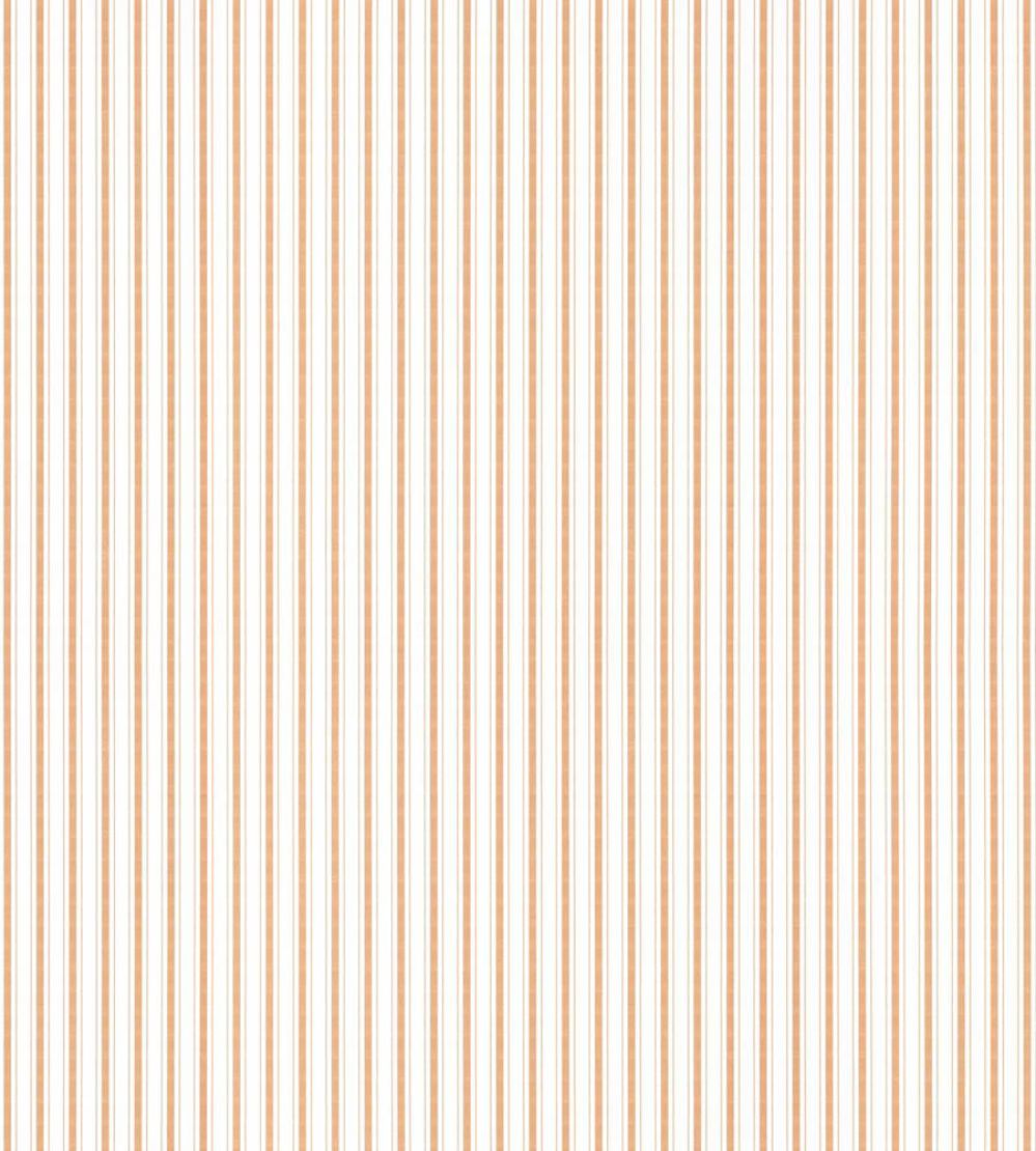Johnson Stripe Wallpaper by Scalamandre Peach