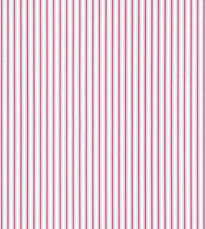 Johnson Stripe Wallpaper by Scalamandre Raspberry