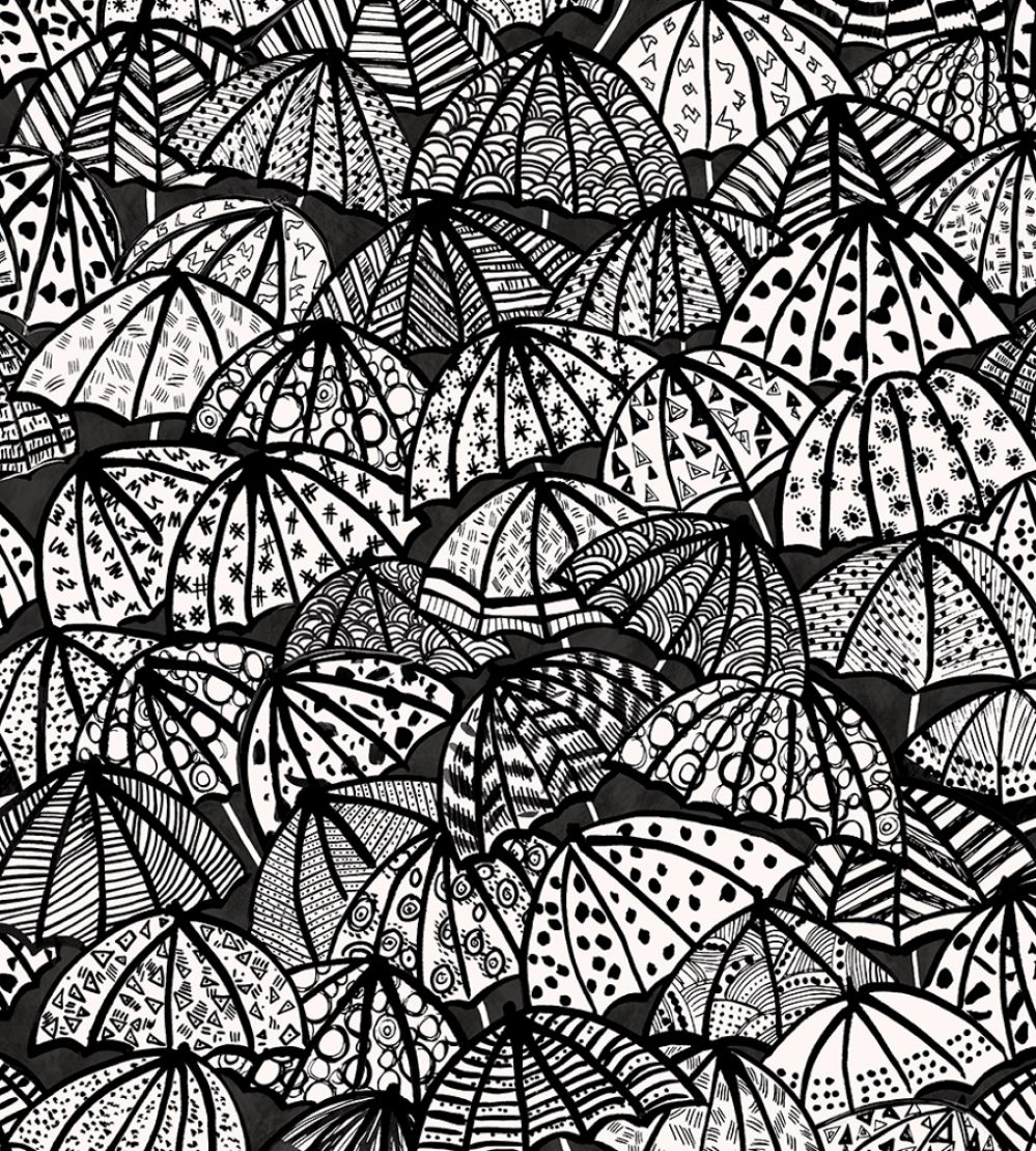 Jolly Brollies Wallpaper by Ohpopsi Noir