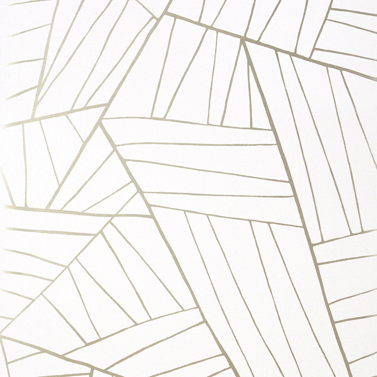 Jordan Wallpaper by Thibaut in Metallic Pewter on White (T10440)