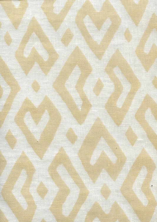Juan les Pins Sheer Beige on Oyster Linen Sheer fabric by Alan Campbell