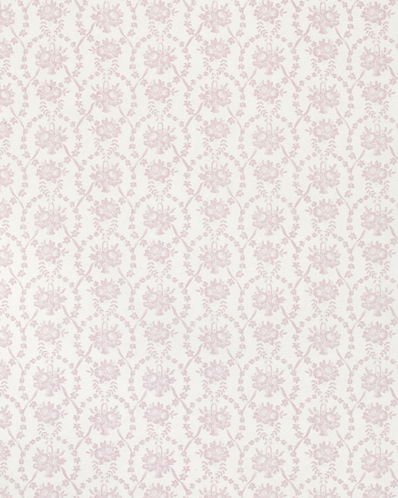 Julia Lilac on White wallpaper by Cabbages & Roses