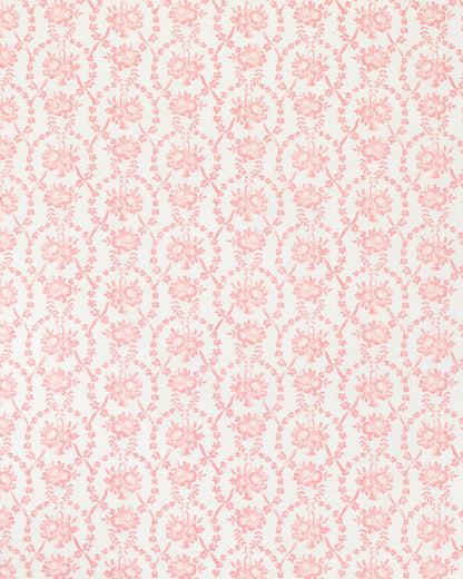 Julia Pink on White wallpaper by Cabbages & Roses