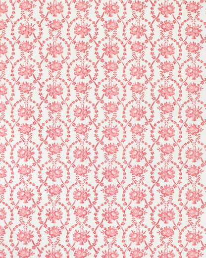 Julia Raspberry on White wallpaper by Cabbages & Roses