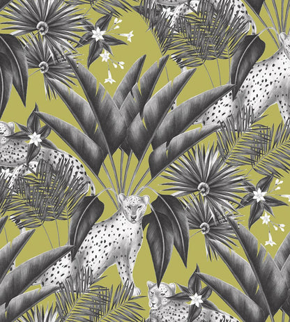 Jungle Cheetah Wallpaper by Ohpopsi Sable & Lime
