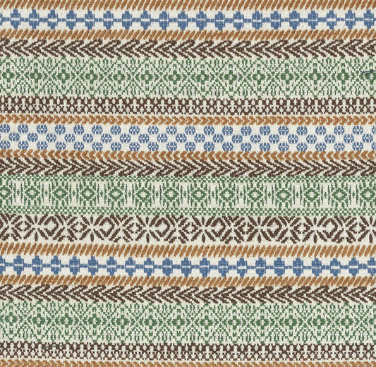 Jura Fabric by Marvic Textiles in Green/Brown