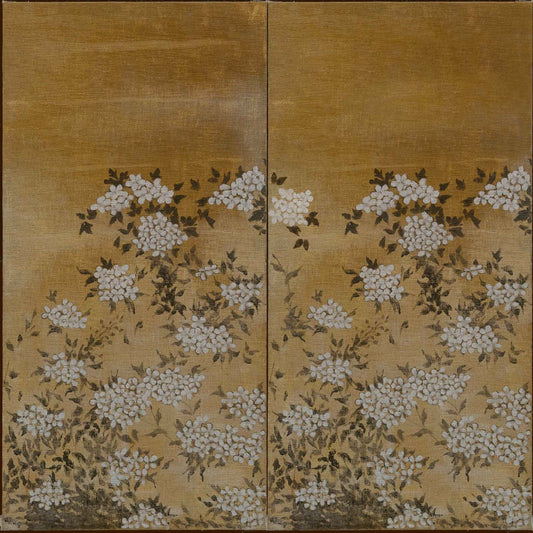 Jute mural by Coordonné in Flora, flat pattern view