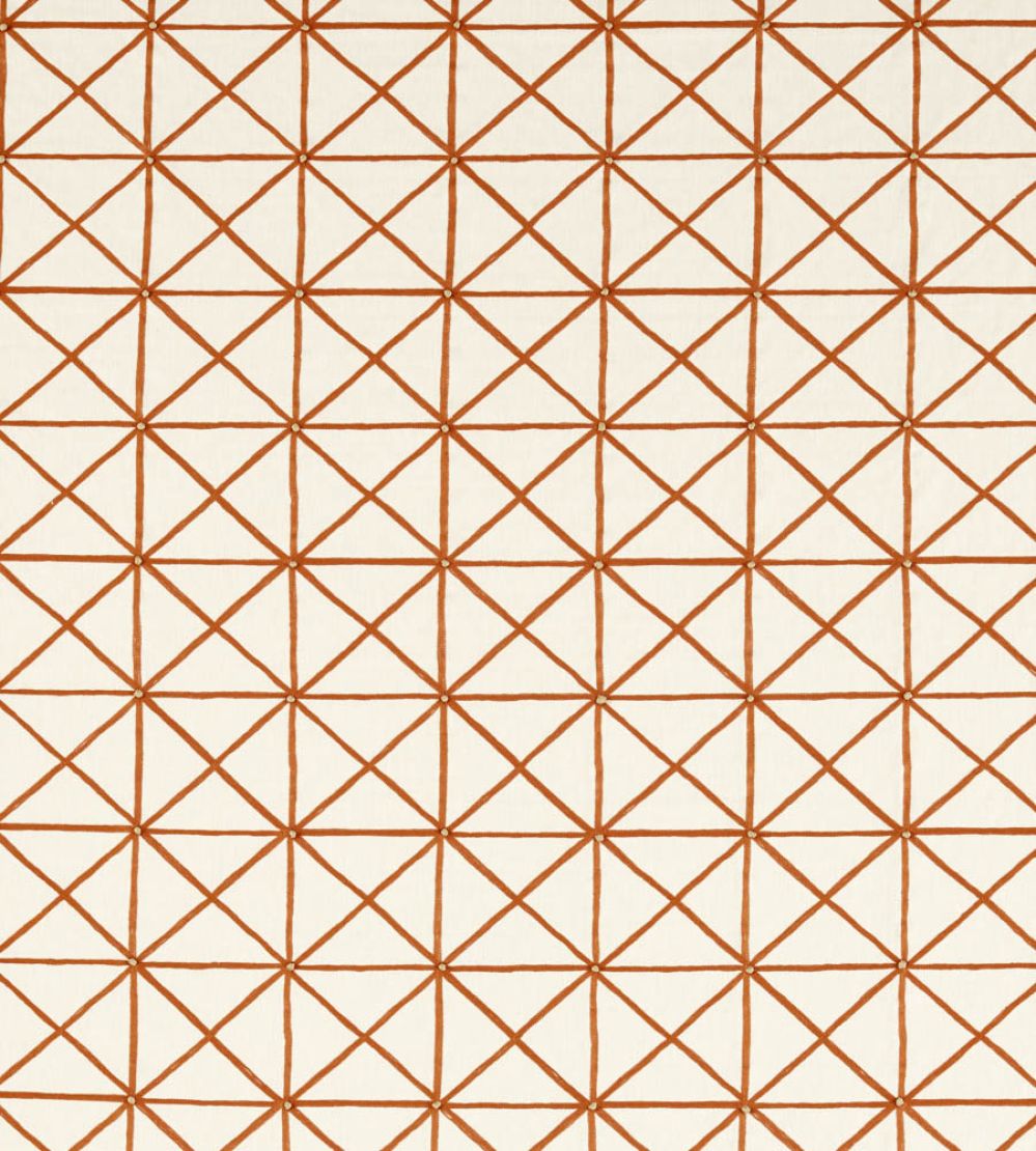 Kado Fabric by Harlequin Frost/Paprika