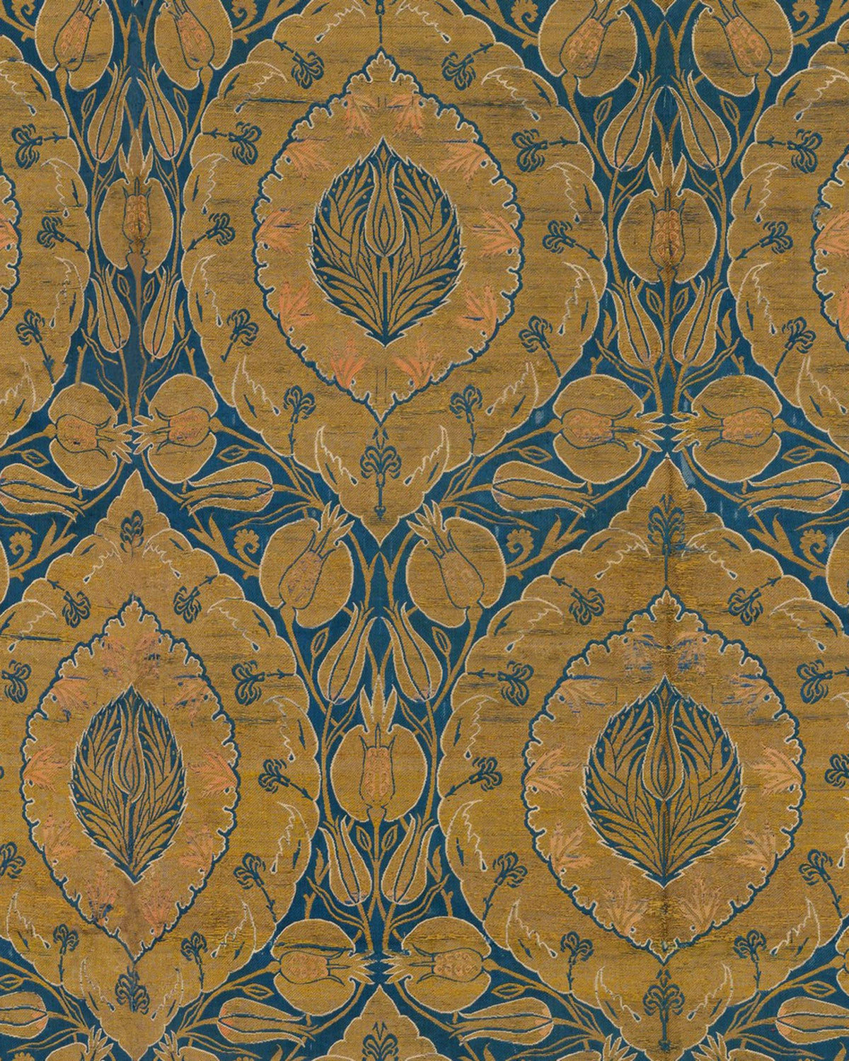 Kaftan Blue, Ochre wallpaper by MINDTHEGAP