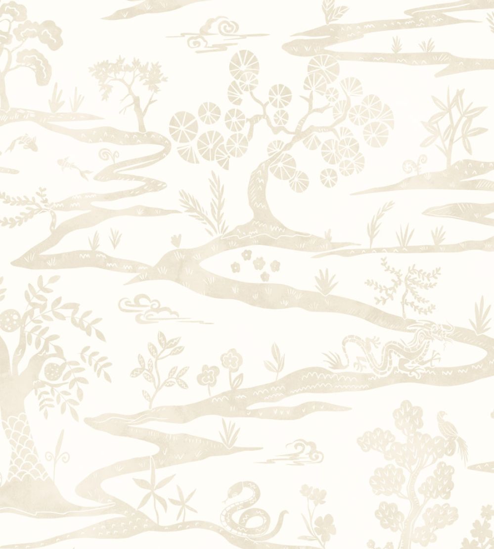 Kaiwa Wallpaper by Ohpopsi Lace White