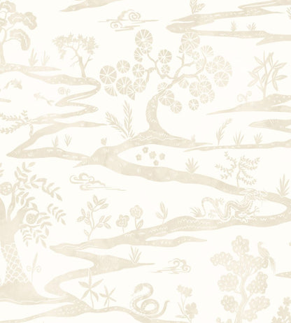 Kaiwa Wallpaper by Ohpopsi Lace White