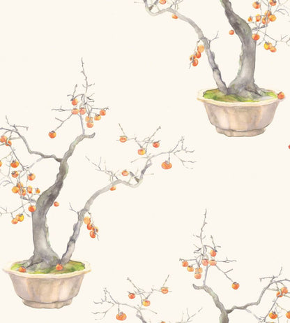 Kaki Persimmon Wallpaper by Cole & Son Ivory & Bergamot