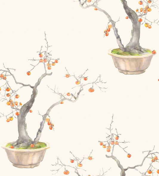Kaki Persimmon Wallpaper by Cole & Son Ivory & Bergamot