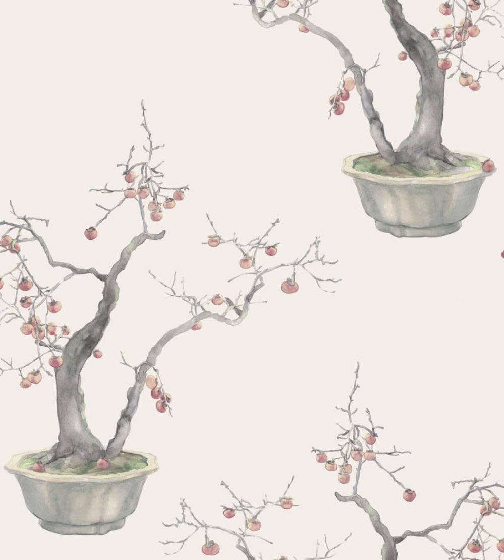 Kaki Persimmon Wallpaper by Cole & Son Silver