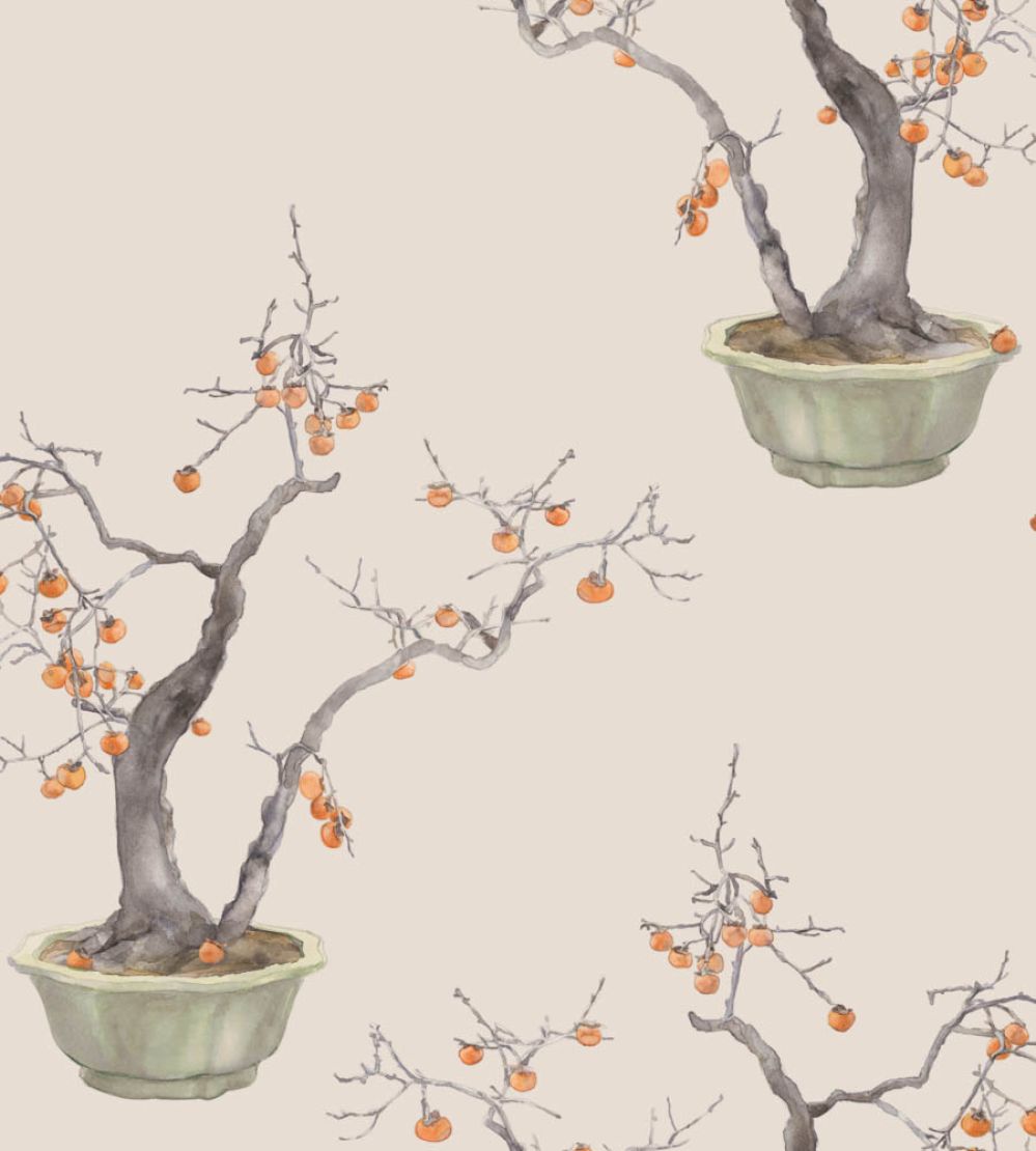 Kaki Persimmon Wallpaper by Cole & Son Violet Patina