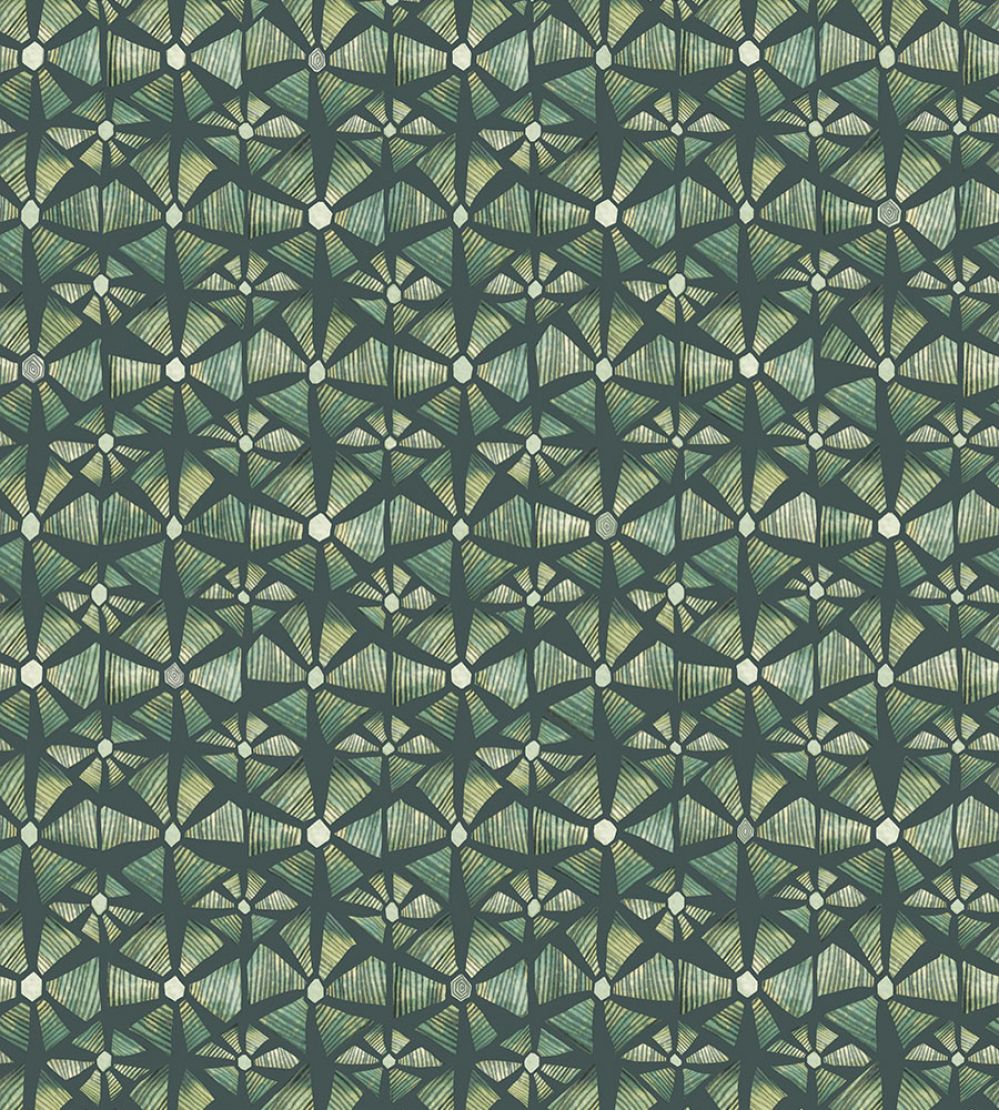 Kalahari Wallpaper by Cole & Son Forest Green & Racing Car Green