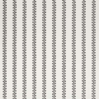 Kalamkari Stripe Black on Ivory Taj Linen fabric by Home Couture