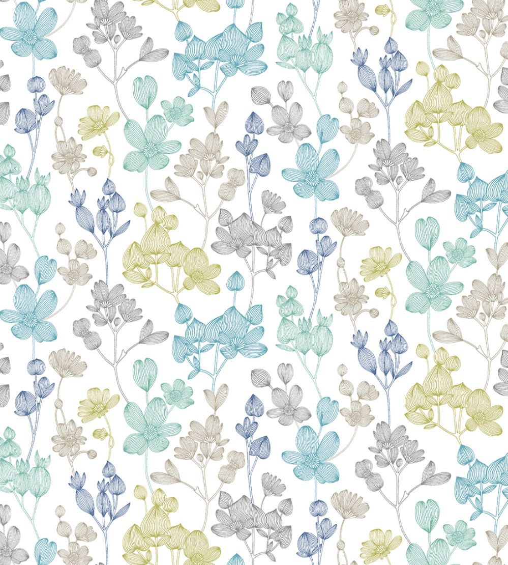 Kalina Wallpaper by Ohpopsi Pretty Blue