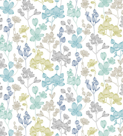 Kalina Wallpaper by Ohpopsi Pretty Blue
