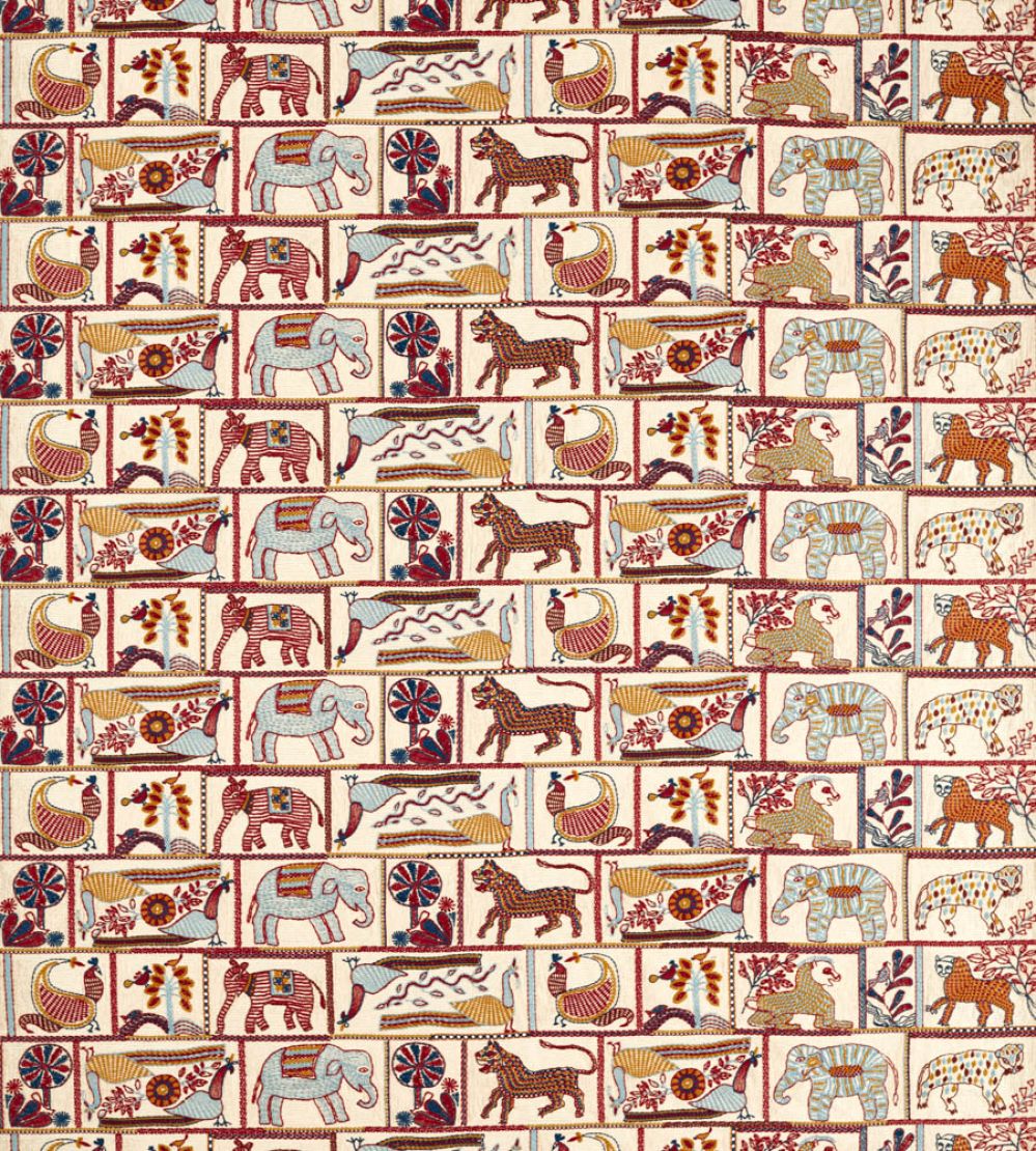 Kantha Fabric by Harlequin Indigo/Maroon