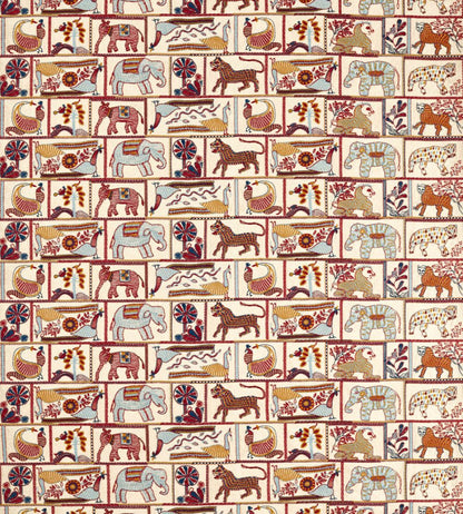Kantha Fabric by Harlequin Indigo/Maroon