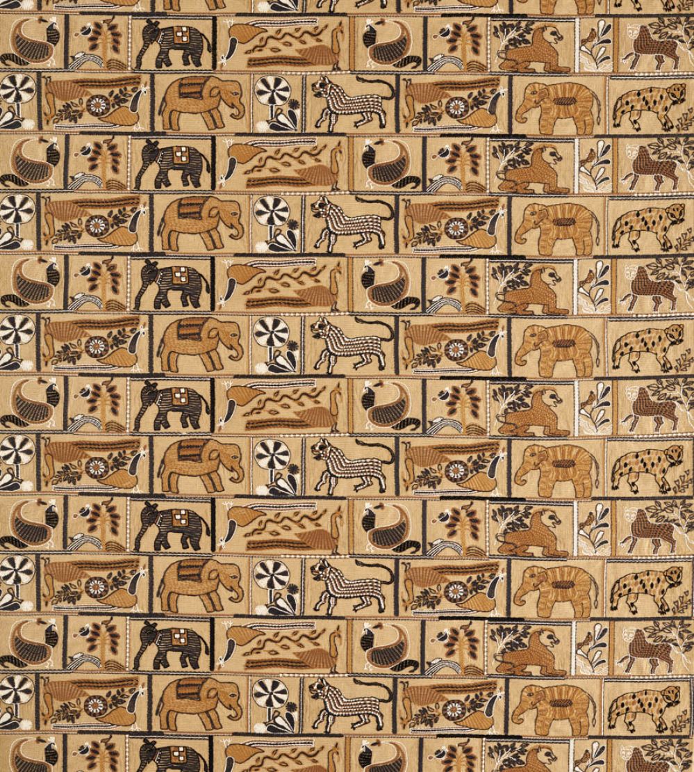 Kantha Fabric by Harlequin Ochre/Charcoal