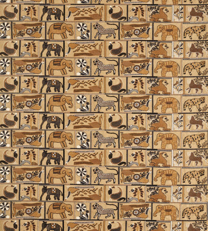 Kantha Fabric by Harlequin Ochre/Charcoal
