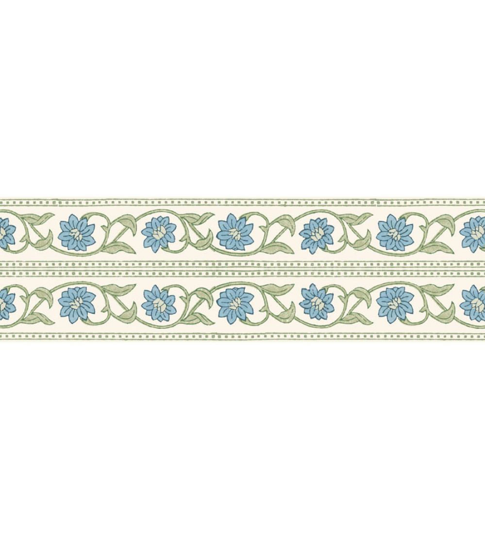 Kashmir Border Wallpaper by DADO French Blue