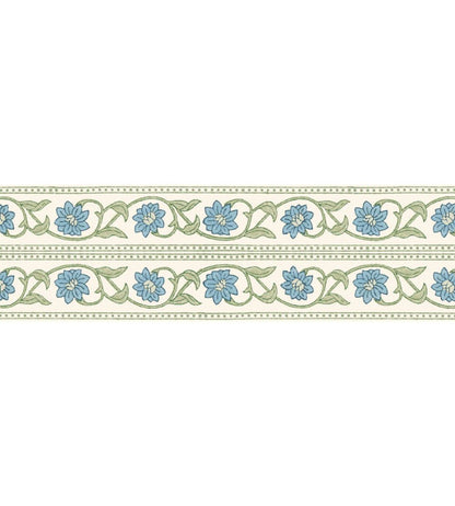 Kashmir Border Wallpaper by DADO French Blue