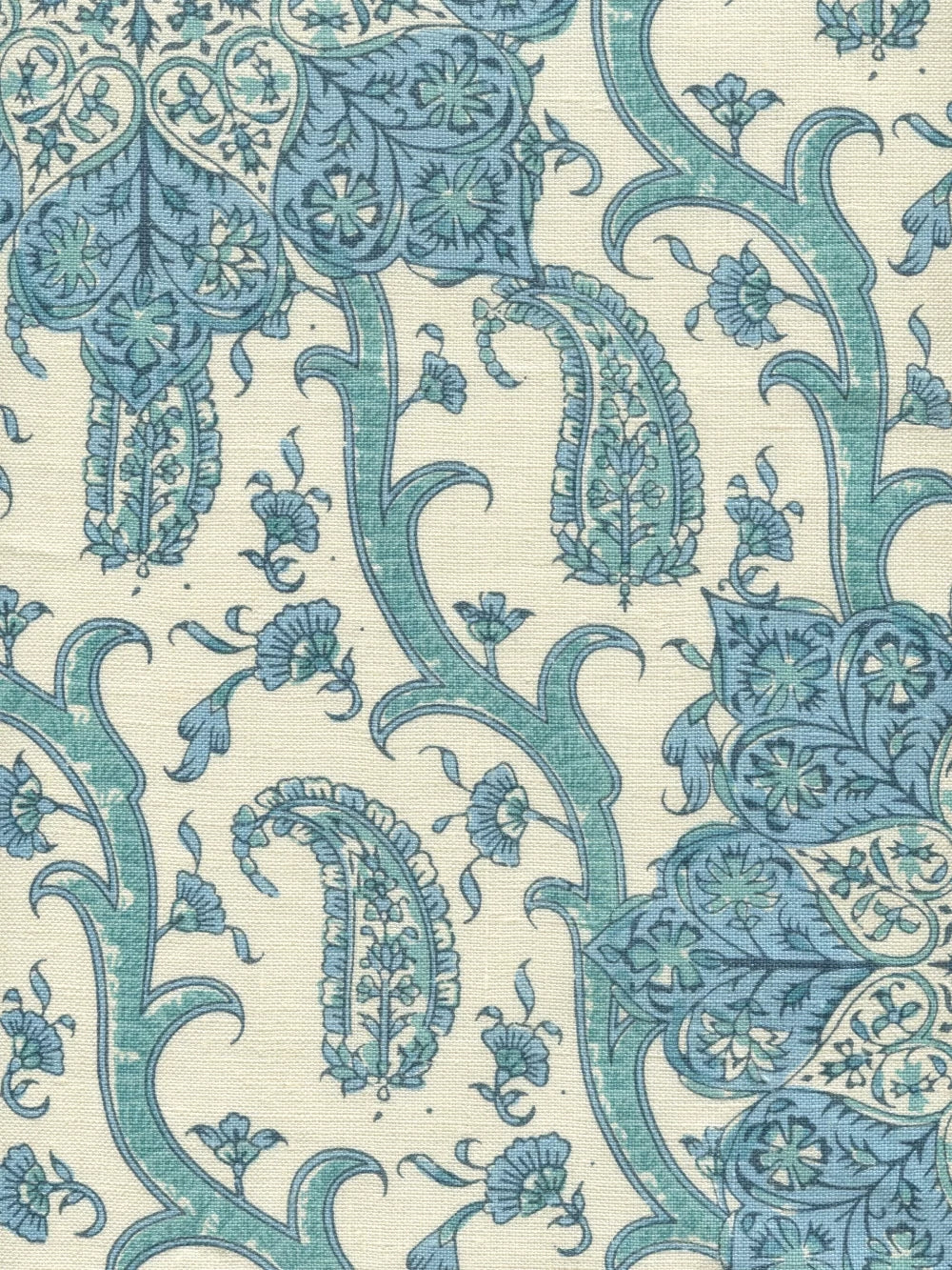 Kashmir Exotique Blues fabric by Home Couture