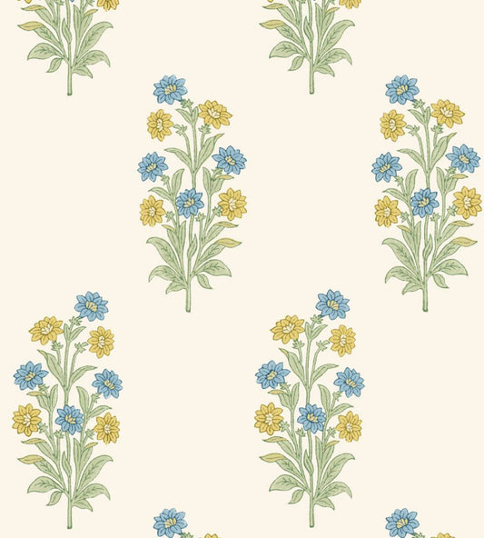 Kashmir Flower Wallpaper by DADO French Blue